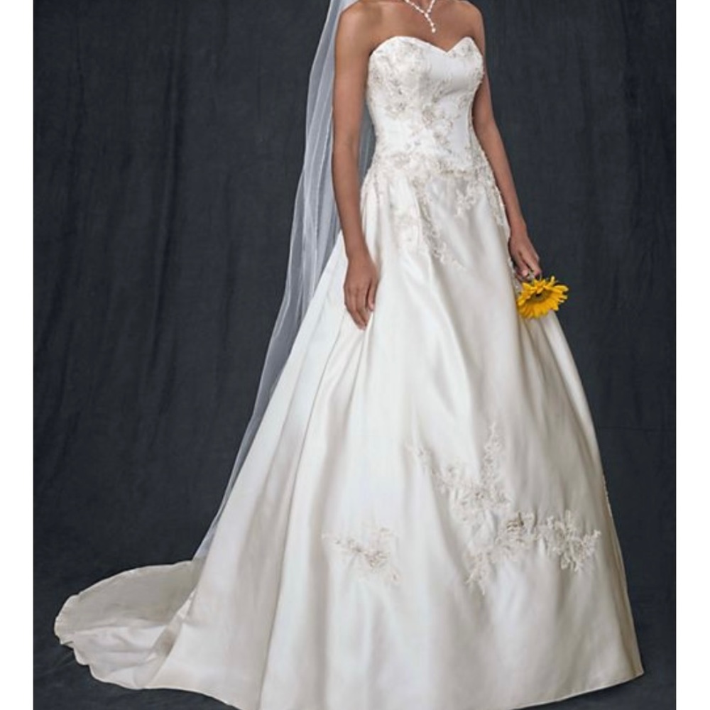 David’s bridal corset wedding dress.